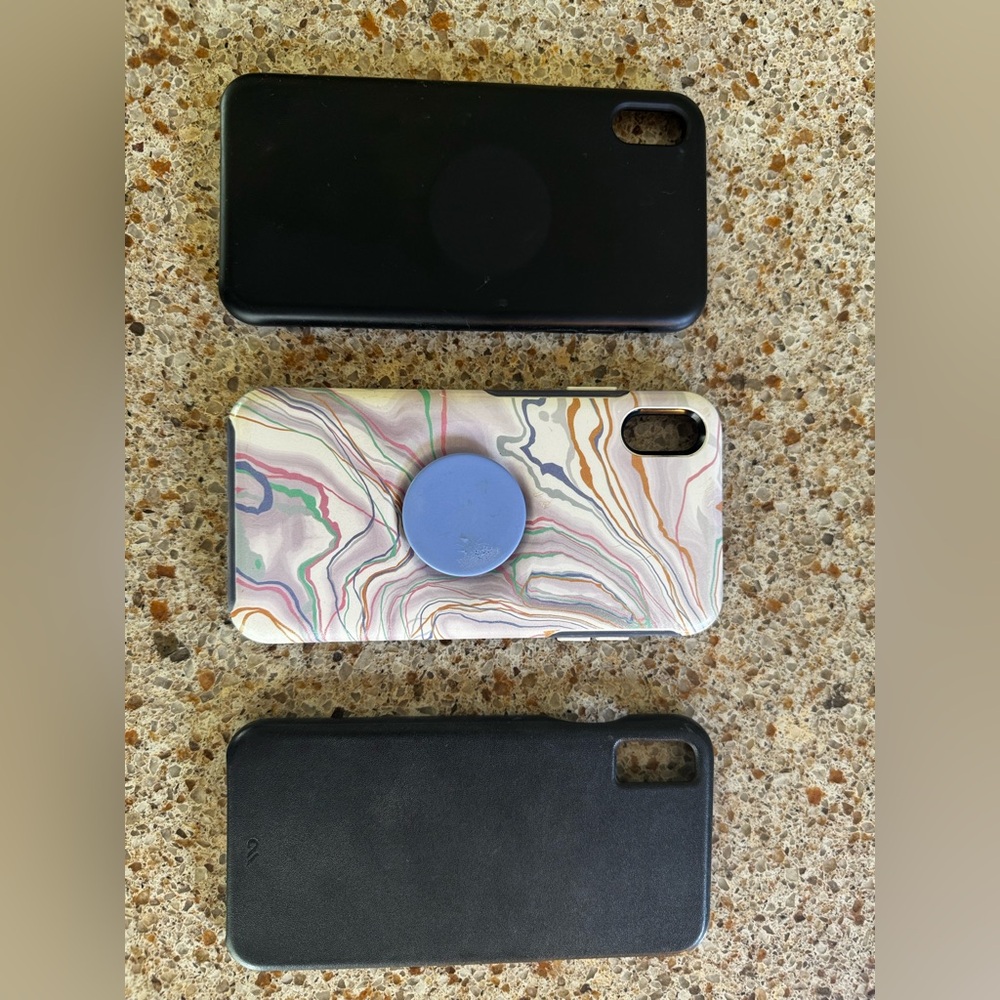 Set of 3 Black and Marble Phone Cases for iPhone XS Max in Great condition